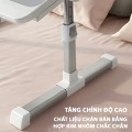 Bàn laptop gấp gọn thông minh có ngăn kéo, ổ cắm USB BA2023, KT 60x40x40 cm