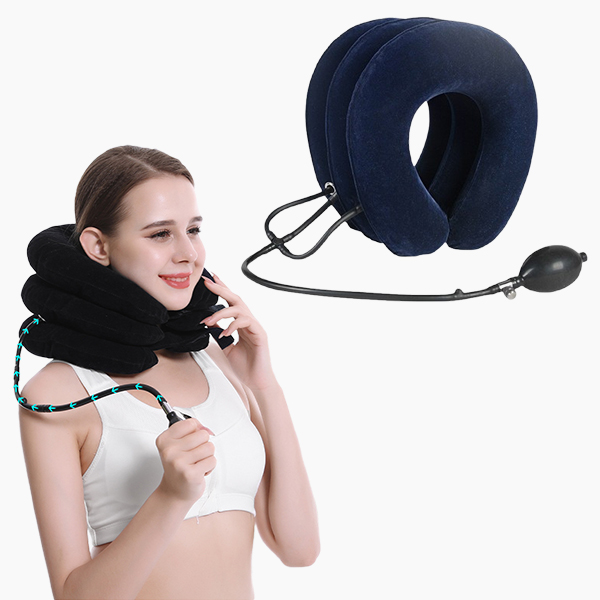 Gối hơi massage 3 tầng hỗ trợ kéo giãn đốt sống cổ hiệu quả BA1965