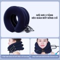 Gối hơi massage 3 tầng hỗ trợ kéo giãn đốt sống cổ hiệu quả BA1965