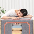 Hộp đựng quần áo khung thép gấp gọn chống nước BA2016, 24L Màu xám