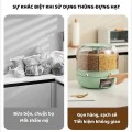 Thùng đựng ngũ cốc 6 ngăn xoay 360° có nắp đậy tránh ẩm mốc BA2031, Thùng 5kg 