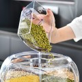 Thùng đựng ngũ cốc 6 ngăn xoay 360° có nắp đậy tránh ẩm mốc BA2031, Thùng 5kg 
