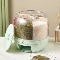 Thùng đựng ngũ cốc 6 ngăn xoay 360° có nắp đậy tránh ẩm mốc BA2031, Thùng 5kg 