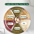 Thùng đựng ngũ cốc 6 ngăn xoay 360° có nắp đậy tránh ẩm mốc BA2031, Thùng 5kg 