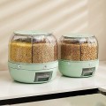 Thùng đựng ngũ cốc 6 ngăn xoay 360° có nắp đậy tránh ẩm mốc BA2031, Thùng 5kg 
