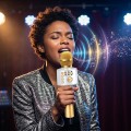 Micro hát karaoke cầm tay không dây tiện lợi V133