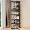Combo 2 hộp đựng giày gấp gọn trong suốt tiết kiệm diện tích BA2049, Màu đen 
